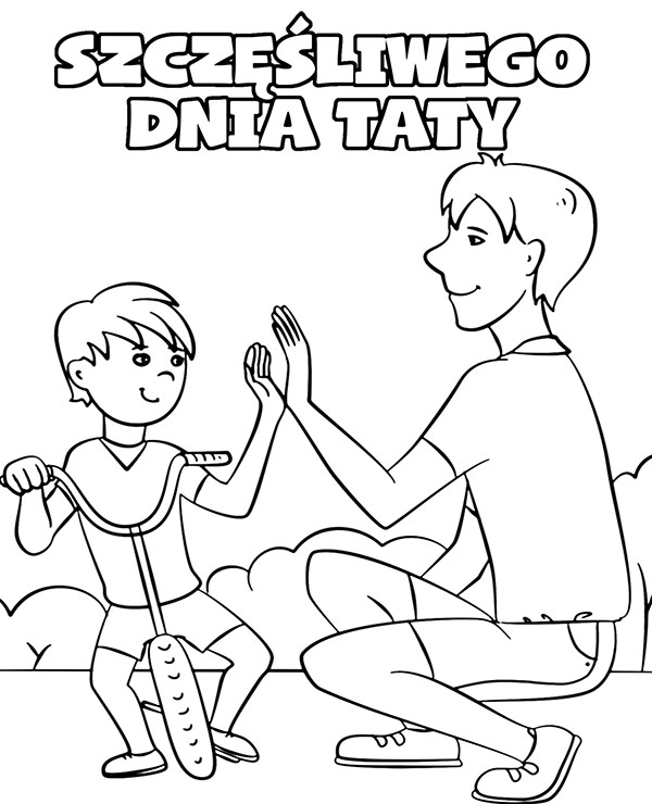 Dzień ojca kolorowanki
